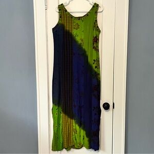 Sacred Threads patchwork maxi tank dress size small/medium bohemian hippie artsy